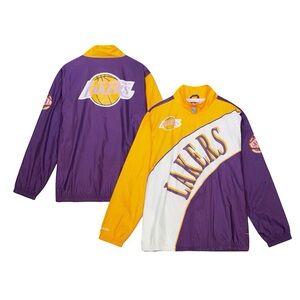 Mitchell & Ness White Los Angeles Lakers Full-Zip Windbreaker Jacket